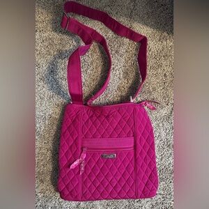 Vera Bradley Pink Quilted Crossbody Bag with Signature Style